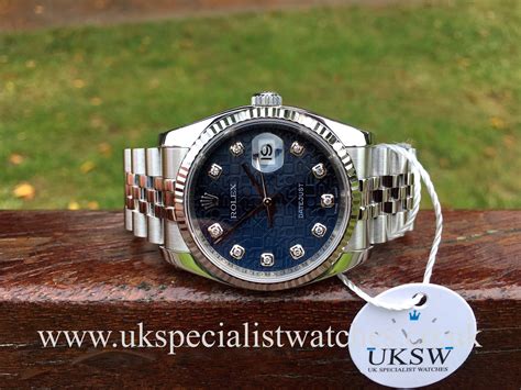 116234 rolex blauw lady|rolex jubilee band.